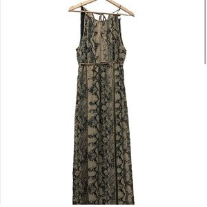 Motherhood Maternity Maxi Dress, sleeveless snake animal print. Size Small